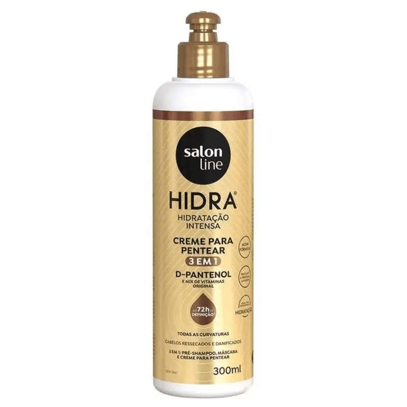 Creme Para Pentear Salon Line Hidra 3 em 1 D-Pantenol 300ml